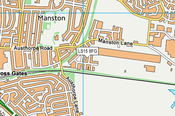 LS15 8FG map - OS VectorMap District (Ordnance Survey)