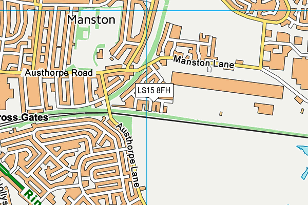 LS15 8FH map - OS VectorMap District (Ordnance Survey)