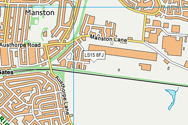 LS15 8FJ map - OS VectorMap District (Ordnance Survey)