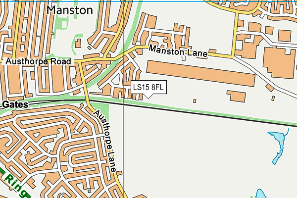 LS15 8FL map - OS VectorMap District (Ordnance Survey)