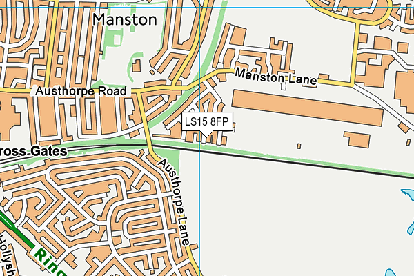 LS15 8FP map - OS VectorMap District (Ordnance Survey)