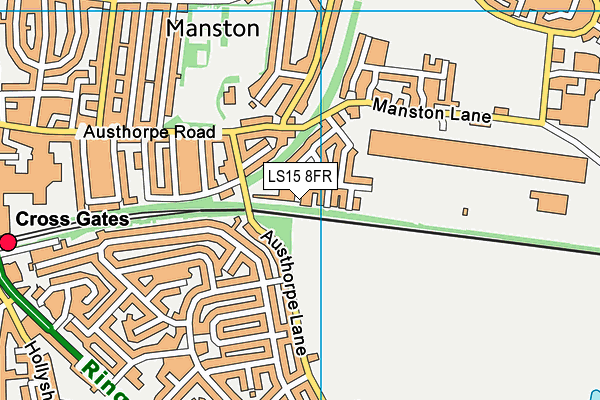 LS15 8FR map - OS VectorMap District (Ordnance Survey)