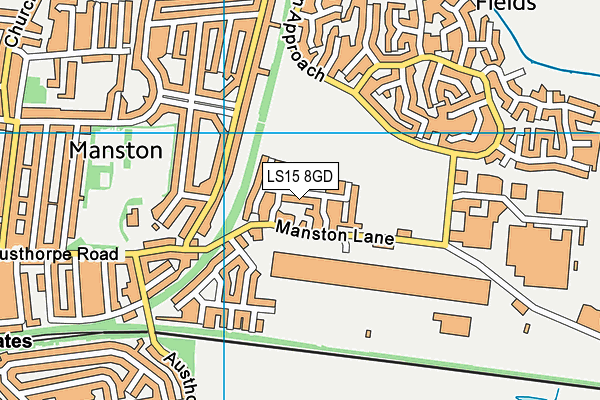 LS15 8GD map - OS VectorMap District (Ordnance Survey)