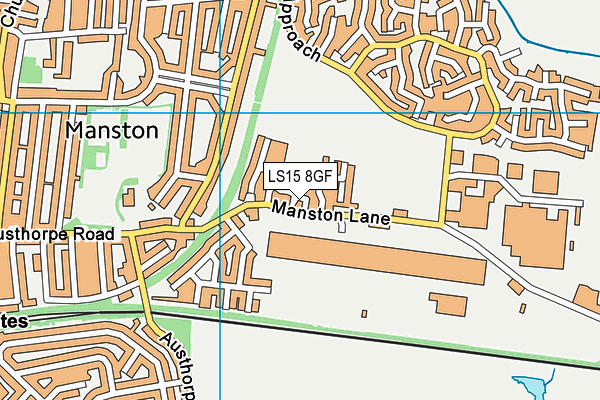 LS15 8GF map - OS VectorMap District (Ordnance Survey)
