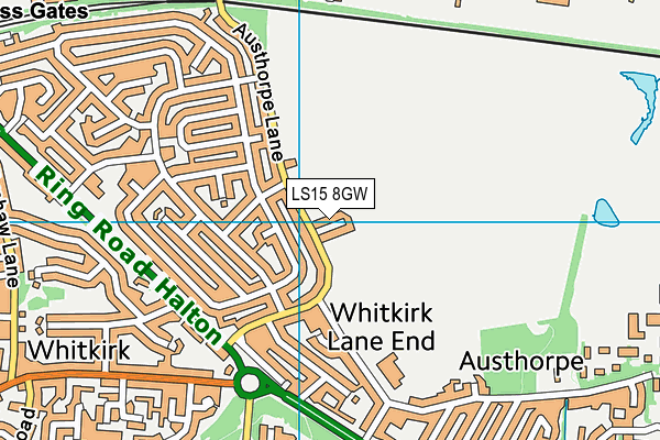 LS15 8GW map - OS VectorMap District (Ordnance Survey)