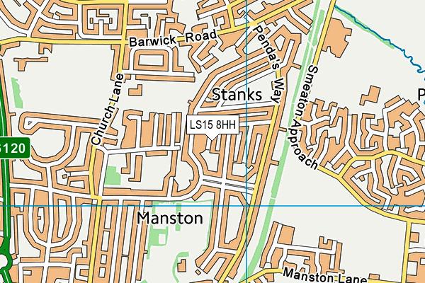 LS15 8HH map - OS VectorMap District (Ordnance Survey)