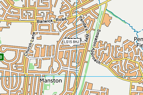 LS15 8HJ map - OS VectorMap District (Ordnance Survey)
