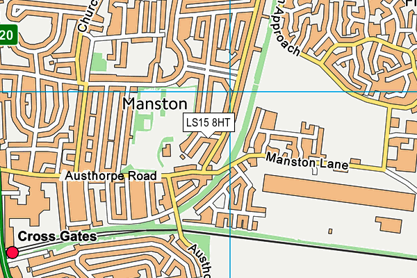 LS15 8HT map - OS VectorMap District (Ordnance Survey)