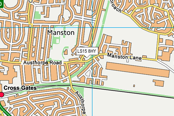 LS15 8HY map - OS VectorMap District (Ordnance Survey)