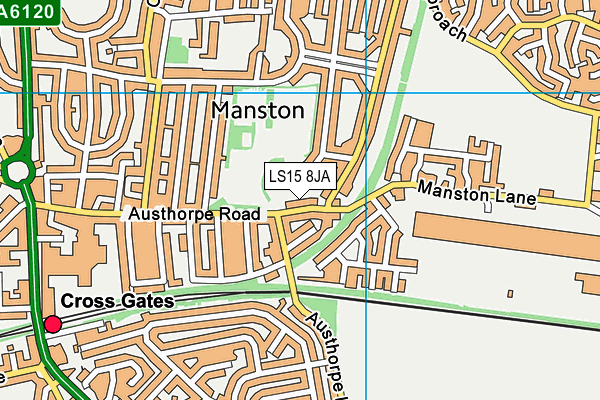 LS15 8JA map - OS VectorMap District (Ordnance Survey)