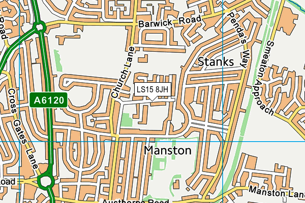 LS15 8JH map - OS VectorMap District (Ordnance Survey)