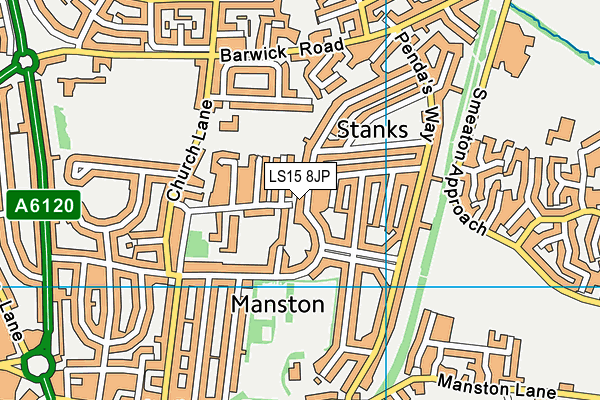 LS15 8JP map - OS VectorMap District (Ordnance Survey)