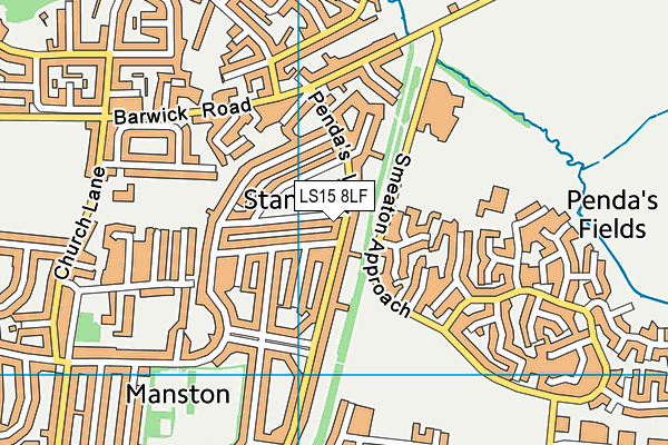 LS15 8LF map - OS VectorMap District (Ordnance Survey)