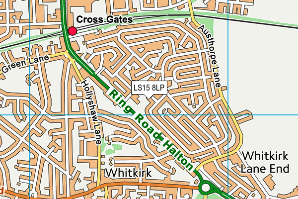 LS15 8LP map - OS VectorMap District (Ordnance Survey)