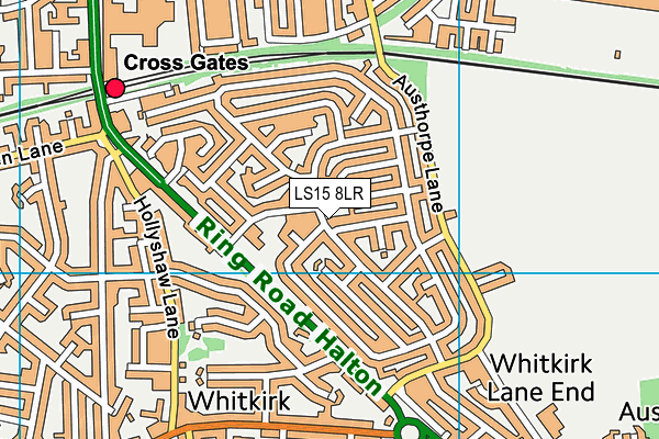 LS15 8LR map - OS VectorMap District (Ordnance Survey)