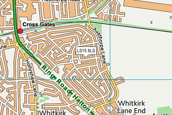 LS15 8LS map - OS VectorMap District (Ordnance Survey)