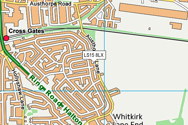 LS15 8LX map - OS VectorMap District (Ordnance Survey)