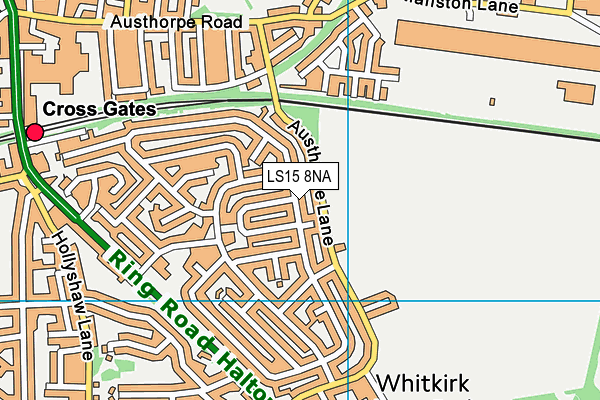 LS15 8NA map - OS VectorMap District (Ordnance Survey)