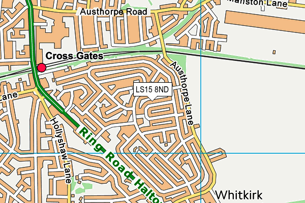 LS15 8ND map - OS VectorMap District (Ordnance Survey)