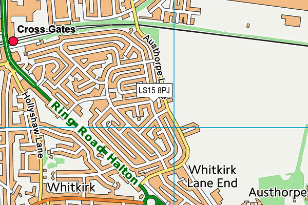 LS15 8PJ map - OS VectorMap District (Ordnance Survey)