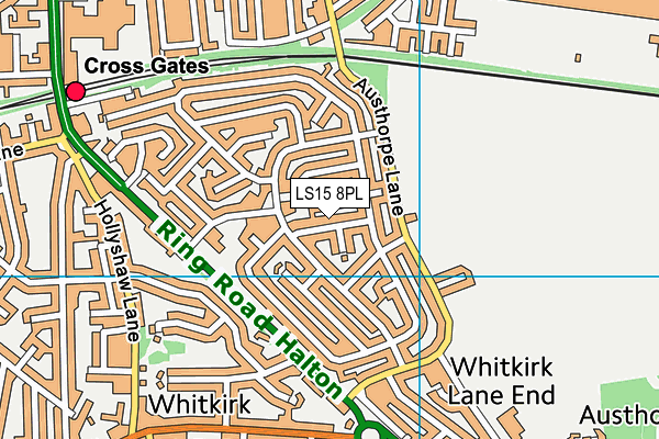 LS15 8PL map - OS VectorMap District (Ordnance Survey)