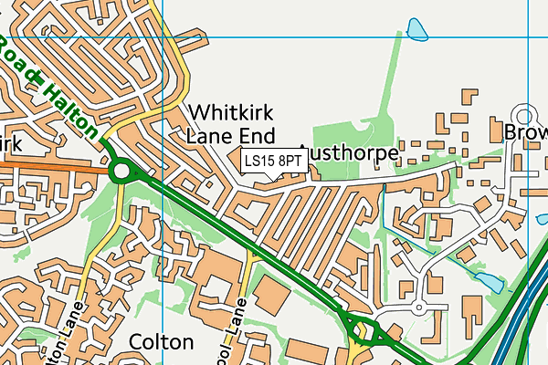 LS15 8PT map - OS VectorMap District (Ordnance Survey)
