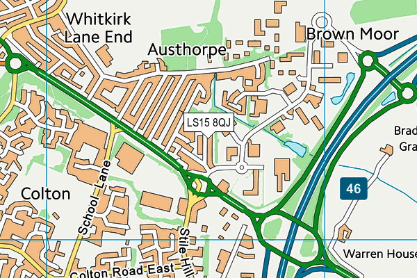 LS15 8QJ map - OS VectorMap District (Ordnance Survey)