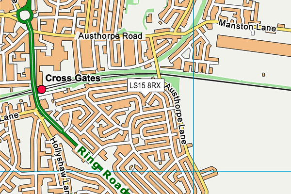 LS15 8RX map - OS VectorMap District (Ordnance Survey)