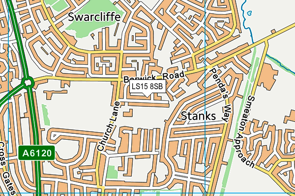 LS15 8SB map - OS VectorMap District (Ordnance Survey)
