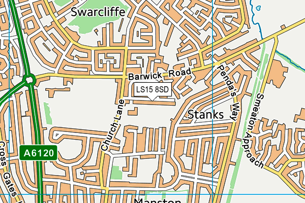 Manston Primary map (LS15 8SD) - OS VectorMap District (Ordnance Survey)