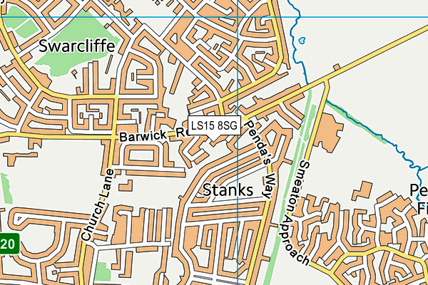 LS15 8SG map - OS VectorMap District (Ordnance Survey)