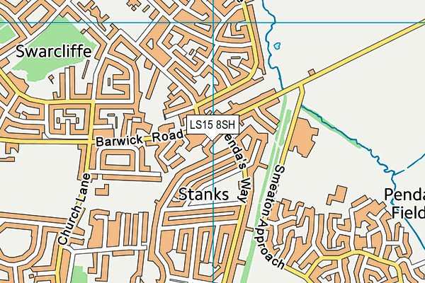 LS15 8SH map - OS VectorMap District (Ordnance Survey)