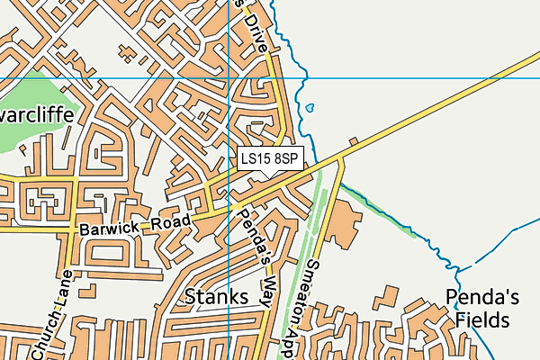 LS15 8SP map - OS VectorMap District (Ordnance Survey)