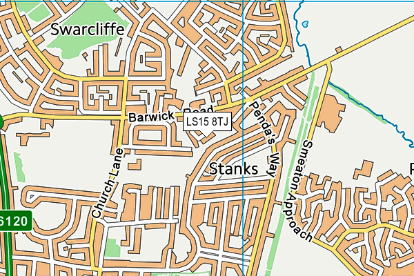 LS15 8TJ map - OS VectorMap District (Ordnance Survey)