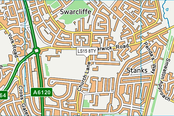 LS15 8TY map - OS VectorMap District (Ordnance Survey)
