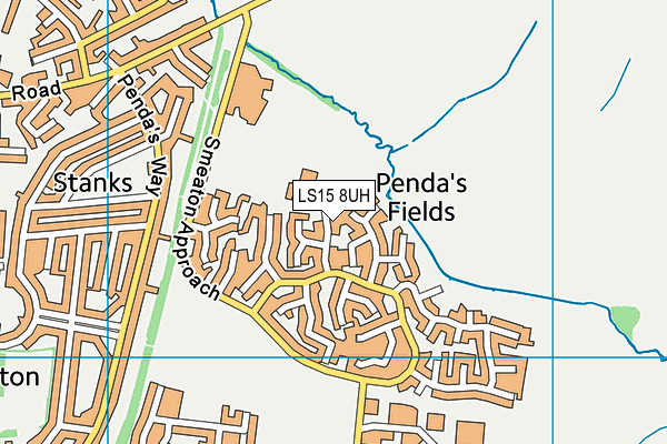 LS15 8UH map - OS VectorMap District (Ordnance Survey)