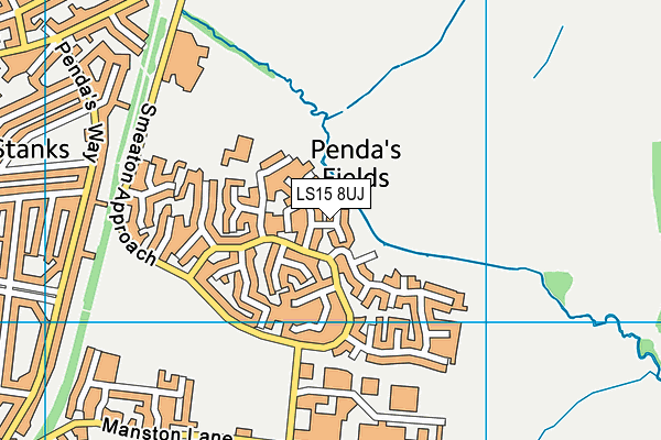 LS15 8UJ map - OS VectorMap District (Ordnance Survey)