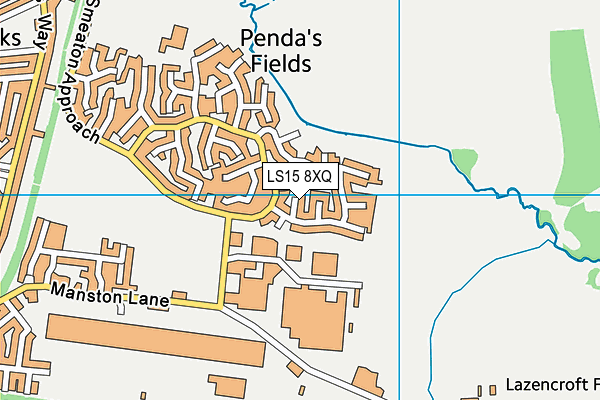 LS15 8XQ map - OS VectorMap District (Ordnance Survey)
