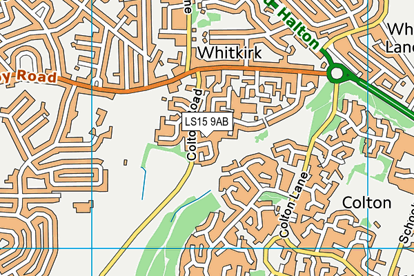 LS15 9AB map - OS VectorMap District (Ordnance Survey)
