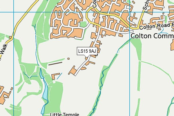 LS15 9AJ map - OS VectorMap District (Ordnance Survey)