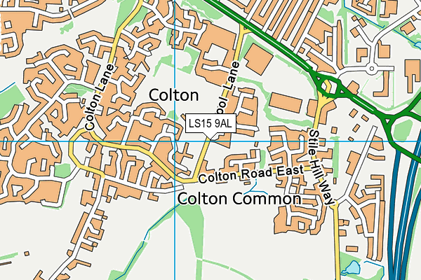 Colton Institute Sports Club map (LS15 9AL) - OS VectorMap District (Ordnance Survey)