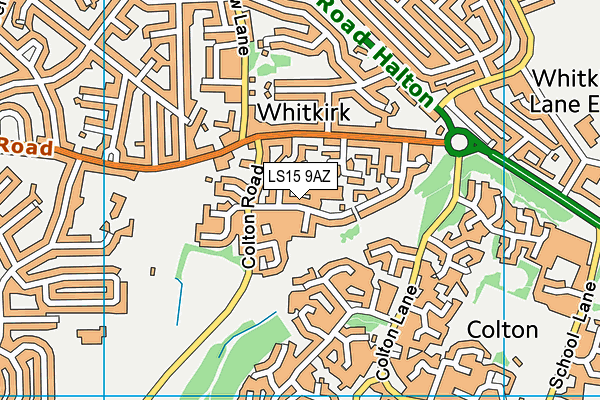 LS15 9AZ map - OS VectorMap District (Ordnance Survey)