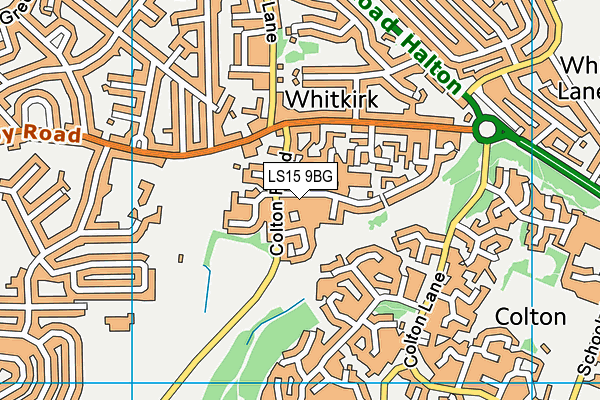 LS15 9BG map - OS VectorMap District (Ordnance Survey)