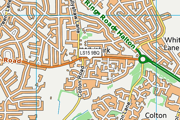 LS15 9BQ map - OS VectorMap District (Ordnance Survey)