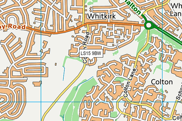 LS15 9BW map - OS VectorMap District (Ordnance Survey)