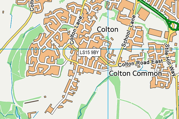 LS15 9BY map - OS VectorMap District (Ordnance Survey)