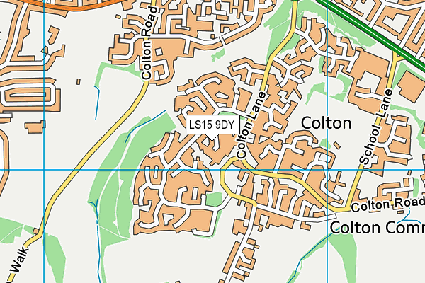 LS15 9DY map - OS VectorMap District (Ordnance Survey)
