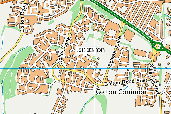 LS15 9EN map - OS VectorMap District (Ordnance Survey)