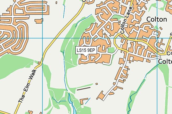 LS15 9EP map - OS VectorMap District (Ordnance Survey)