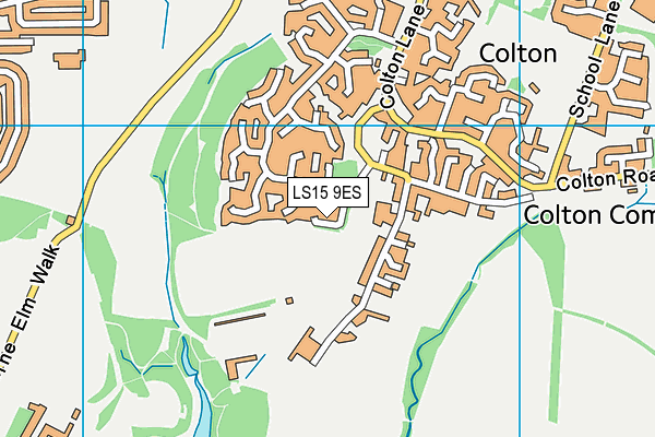 LS15 9ES map - OS VectorMap District (Ordnance Survey)